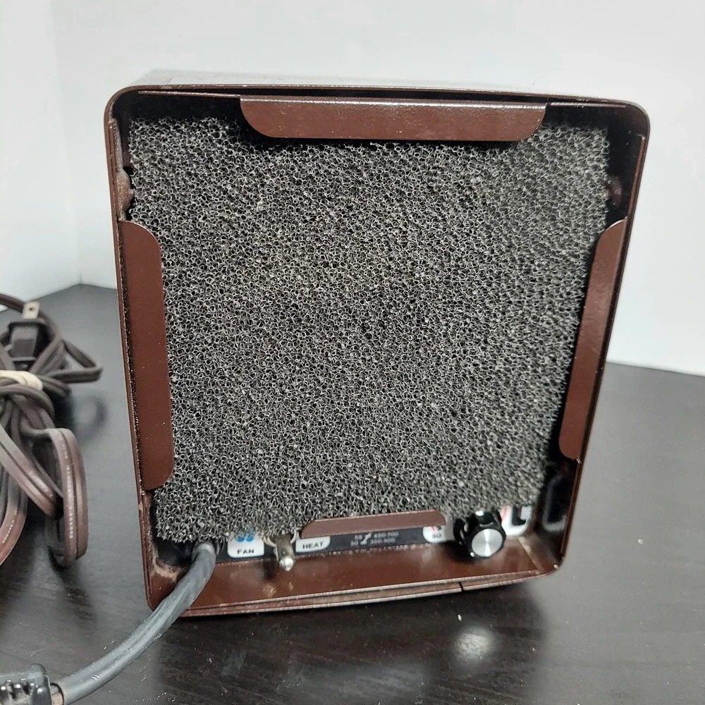 Vintage Pelonis Disc Furnace Portable Electric Heater Brown USA P-861 TC/VHC
